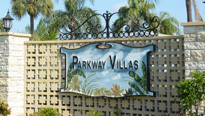 Parkway Villas Front Sign